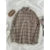 Oversized Plaid Shirts Long Sleeve Blouses Harajuku Korean Pocket Loose All Match Tops New