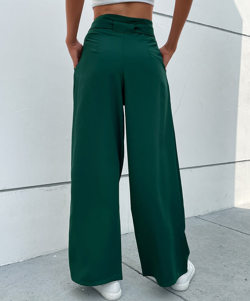 Pleat Front Belted Pants