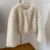 Ins Hot Brand Black Warm Cozy Cropped Faux Fur Coat Winter Street Short Fur Jacket