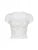 Bust Ruched Tie Patchwork Lace Short Sleeve White T-shirt Balletcore Y2k Clothes