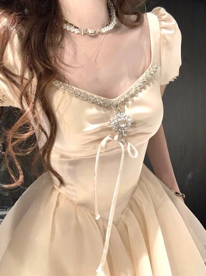 Princess Birthday Party Mini Dresses for Diamons Ball Gown A-line Korean One Piece Vestido Mujer