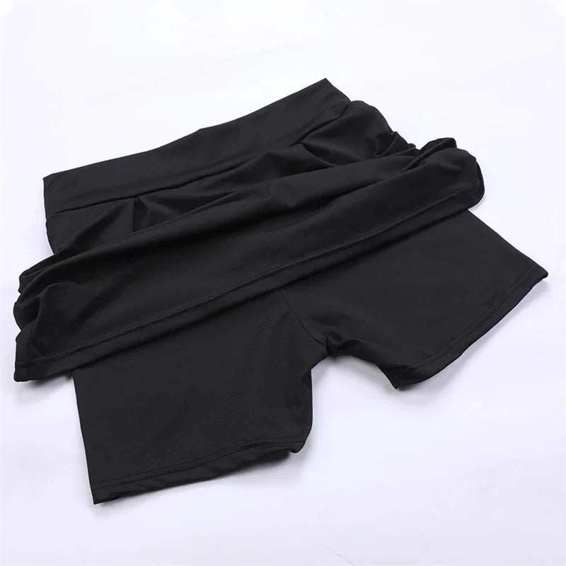 Summer Sprints Tennis Dance Fitness Short Skirts Quick Drying Female Lining High Waist Mini Skirts Shorts Df4987