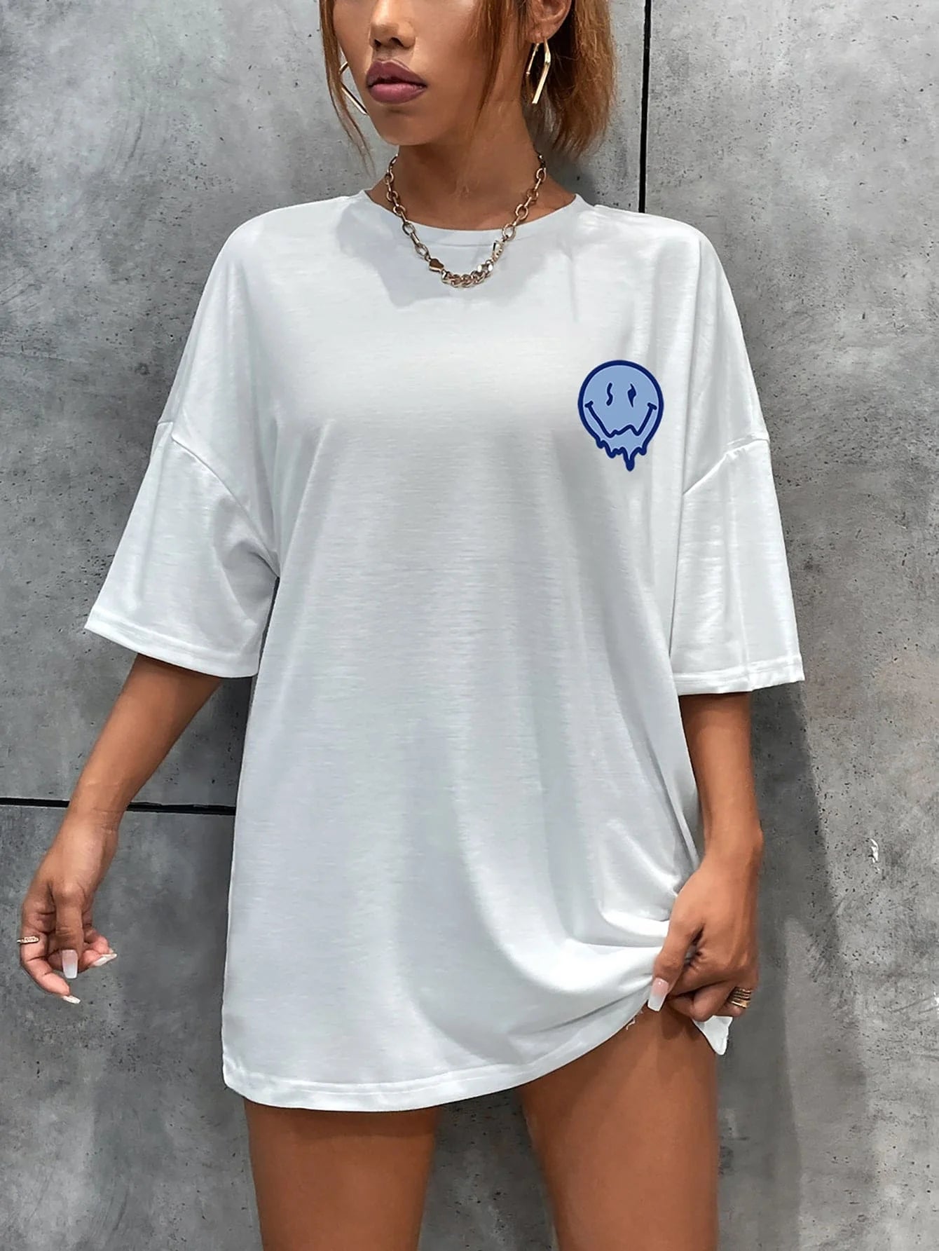 Enjoy the Little Things Slogan Letter Printed T-shirts Loose Oversized Clothing Personality Street Short Sleeves