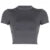 O-neck Crop Top Basic Short Sleeve Fitted T-shirt Summer Minimalist Outfits High Street Lady Tee