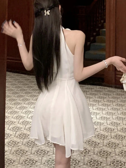 Sleeveless Y2k Mini Dress Korean Lady One Piece Clothing Evening Party Summer New
