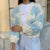 Stripe Pattern Cropped Cardigans Lantern Sleeves Knitted Sweater Aesthetic Y2k Knitwear Coat Autumn Outwear Street