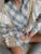 Ruffled Patchwork Shirts ’s Long Sleeve Lapel Cardigan Striped Contrast Clothes for Summer Shirts Coat