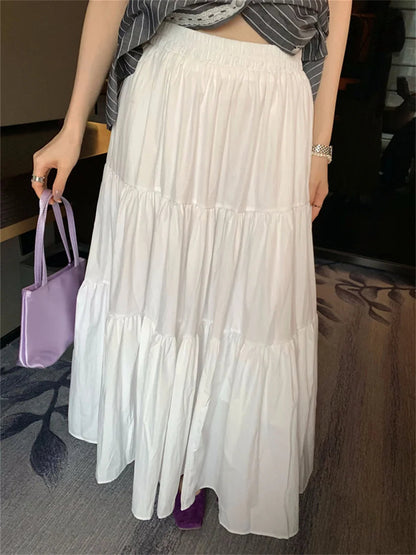 Romance Sweet Tank Tops Slim Gentle Office Lady Summer Loose Summer New All Match Maxi Skirts
