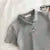 Knit School Polo Neck Cropped Shirt Summer Short Sleeve Youthful Color Crop Top Female Basic Blouse Lady Pullover