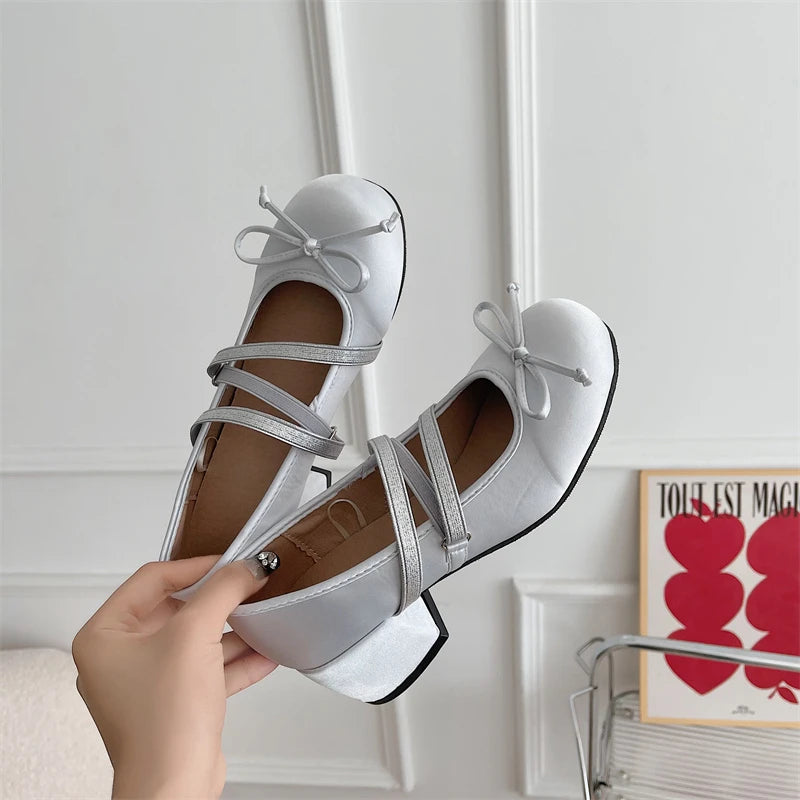 New Chunky Heels Lolita Pumps Shoes Mary Janes Shoes Spring Summer Autumn Comfy Dancing Shoes Pumps