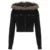 Autumn Velvet Short ��s Coat Zipper Faux Collar Hooded Simple All-match Jackets New