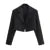 Autumn Notched Collar Open Stitching Blazer Full Sleeve High Waist Short Suit Cool Girl Coat Outwear
