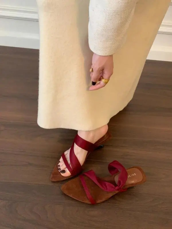 Shoes Open Toe Female Sandal Clogs Wedge Allmatch High Heels Peep Spring Pointed Platform Retr