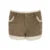 Autumn New ��s Corduroy Short Simple All-match Faux Fur Trim Spliced Design Short Pants