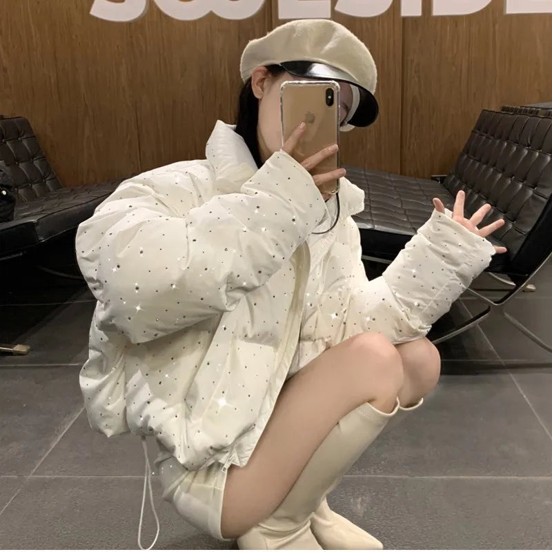 Autumn Winter Puffer Jacket New Short Parkas Coat Korean Stand Collar Bread Jacket Outerwear
