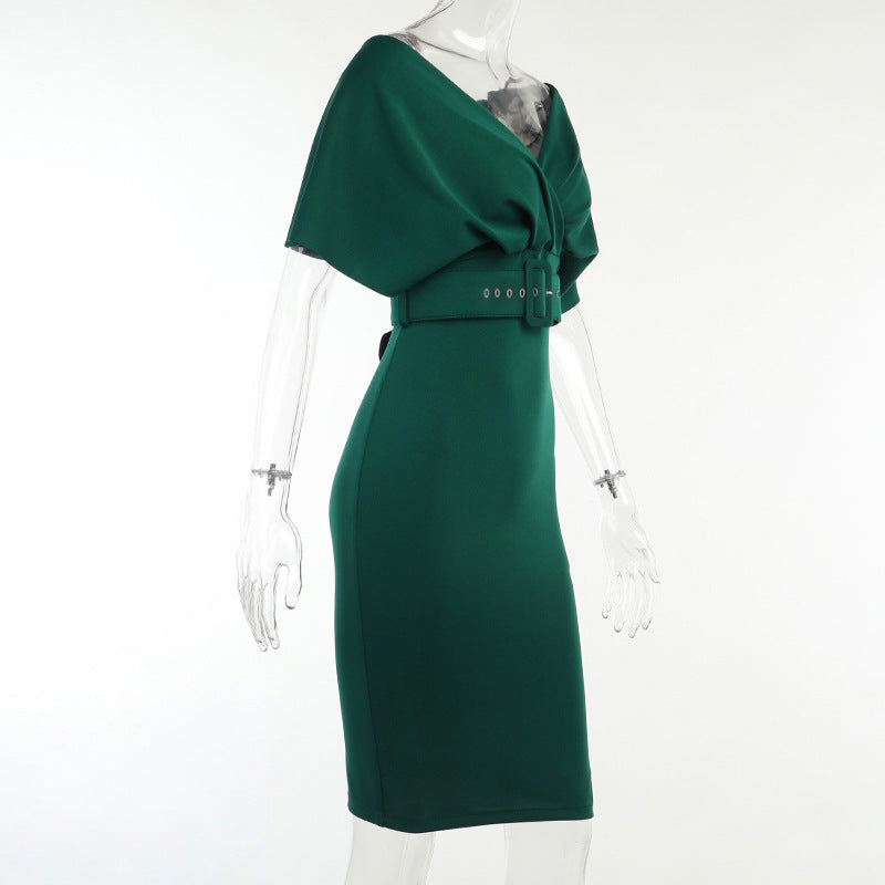 Off-shoulder Party Evening Formal Midi Dress