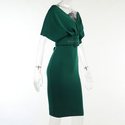 Off-shoulder Party Evening Formal Midi Dress