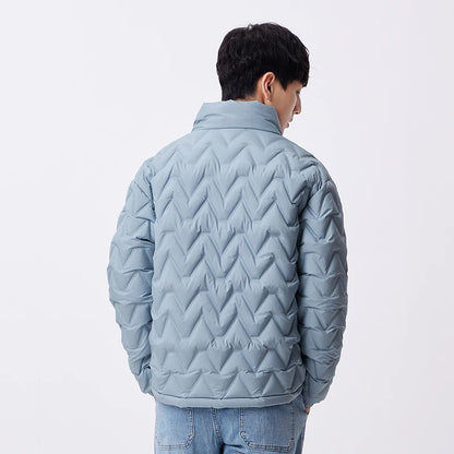 Down Jacket Waterproof Warm Collar Coat Daily New Winter Versatile Simple Color Down Jacket