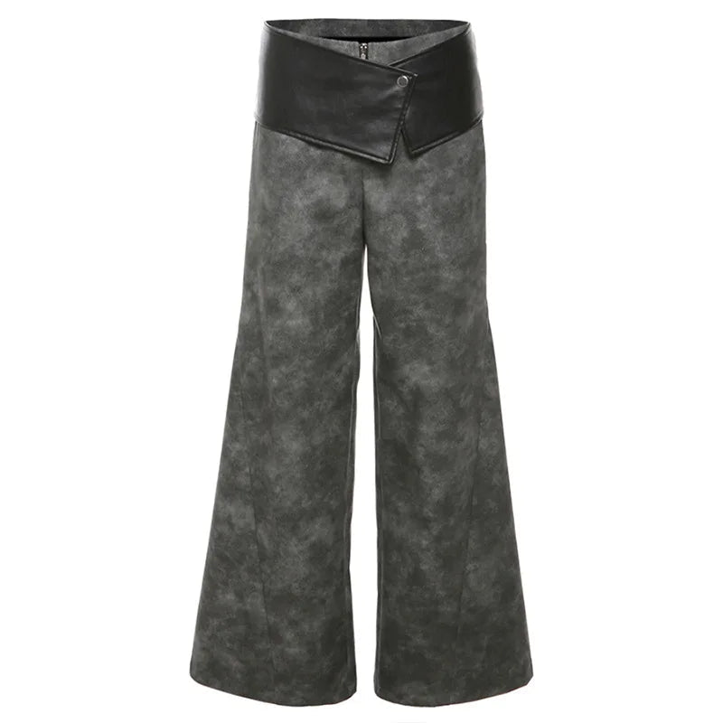 Classic Allmatch Cool Youth Vitality Patchwork Genderfree Wide Leg Pants Trousers