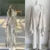 Autumn Winter Knitted 3-piece Set Tank Top Long Pants Cardigan Sweater Pullover Korean Outfits New