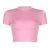 O-neck Crop Top Basic Short Sleeve Fitted T-shirt Summer Minimalist Outfits High Street Lady Tee