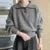 Knitted Lapel Sweaters Loose Button Long Sleeve Pullover Sweater Female Autumn Base Tops