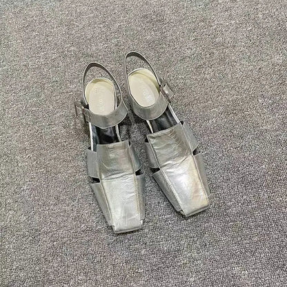Highend Shoes Highheeled Characteristic Single Shoes Thickheeled Pu Mediumheeled Shoes