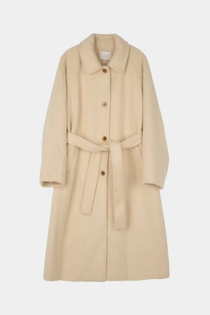 Sweet Hot Girl Retro Turndown Collar Woolen Coat Autumn/winter Longsleeved Loose Singlebreasted Coat Female Clothes