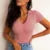 Spring and Summer New Cross Border Y2k Aliexpress European and American ’s Color Top Short Sleeve T-shirt