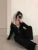Korean 2-piece Pants Set Tracksuit Autumn New Hooded Zip-up Crop Top Long Pants Outfits
