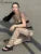 Lace Patchwork Two Piece Set Hipster Suspendency Bandage Sheer Camis+high Waist Slim Pants Female Attirewear