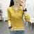 Autumn Spring Style Knitted Pullover Tops Lady Zipper V-neck Knitted Pullover Sweater Zz0972