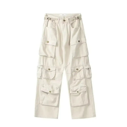 Multiple Pockets Cargo Pants for Loose High Waist Sweatpants Baggy Pant Woman Trousers