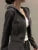 Korean 2-piece Pants Set Tracksuit Autumn New Hooded Zip-up Crop Top Long Pants Outfits