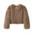 Iconic Street Week Brand Gardient Cropped Faux Fur Coat Winter Hot Cool Fluffy Short Fur Jacket