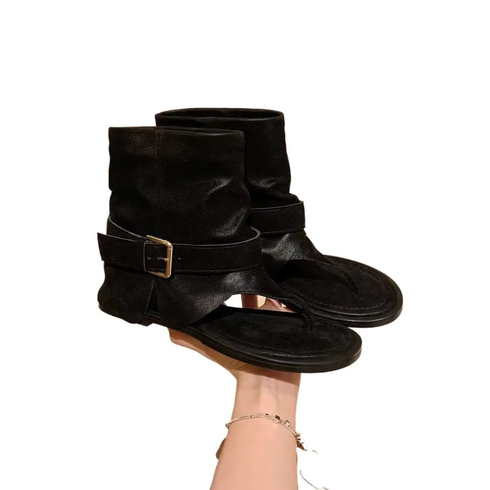 Style Open Clip Toe Ankle Boots Sandals Short Booties Designer Wedges High Heels Shoes