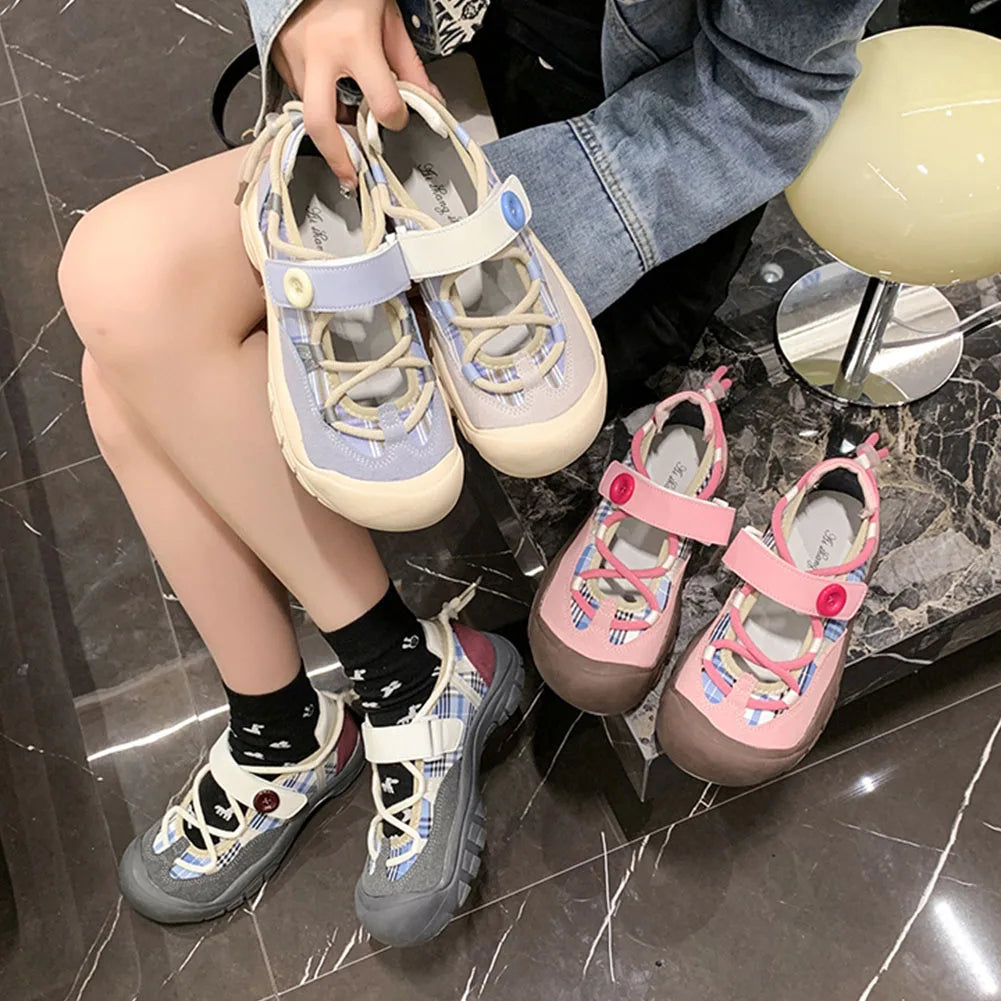 Spring Summer Pumps Mary Janes Wedges Shoeslace Sweet Lolita Pumps for Trend Shoes
