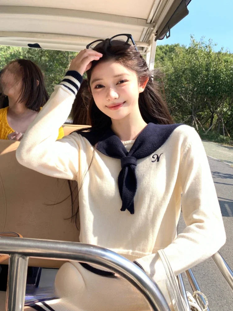 Autumn Winter Y2k Sweater Suits Long Sleeve Y2k Pullover + Mini Skirts Korean Knitted 2 Piece Sets
