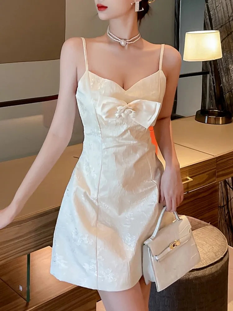 Y2k Sweet Mini Dress for Spaghetti Strap Princess Birthday Party Short Dresses Summer Spring Slim A-line Vestidos New