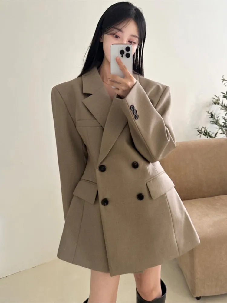 Autumn New Blazer Coats for Long Sleeve Office Lady Korean Loose Street Trends Blazers Jacket