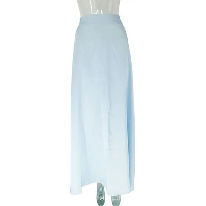 Maxi Skirt New Sweet Summer Zipper Slim Maxi Skirt Club Party Versatile Skirt