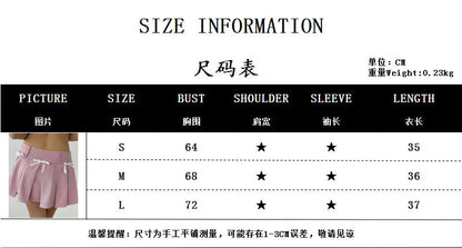 Europe and America Summer New French Style Sweet Bow Tie Up Half Aline Skirt Pleated Skirt