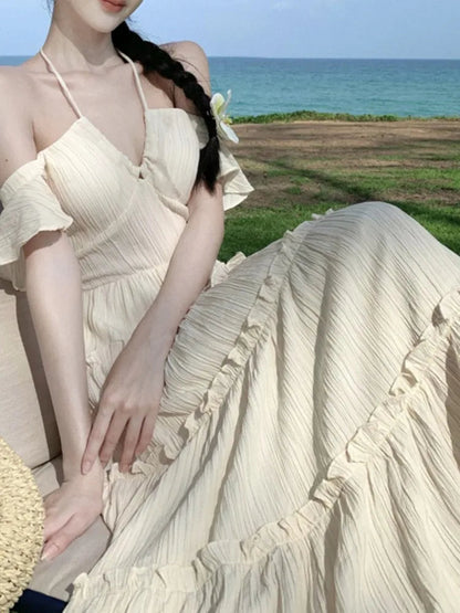 Summer Midi Dress Aline Beach Holiday Party Clothes Female Long Robe Vestidos Clothes New