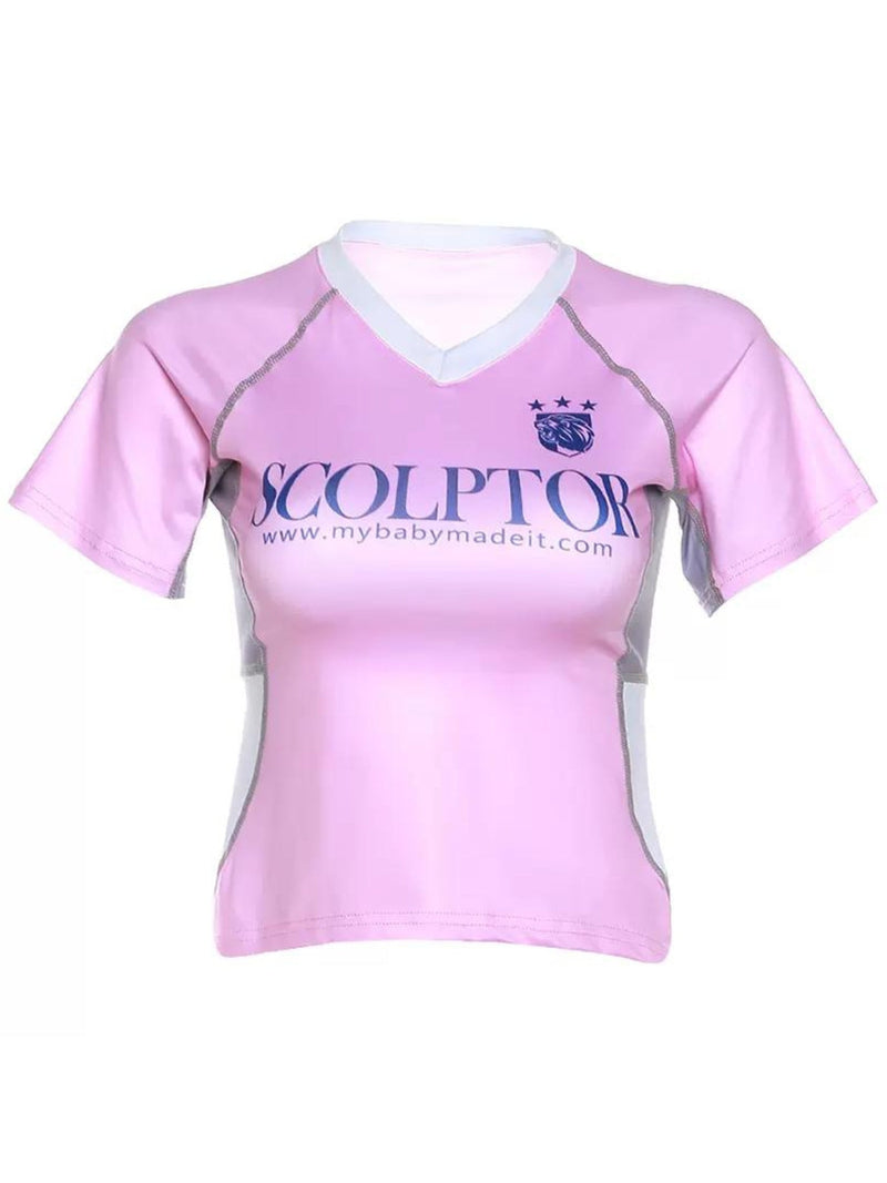 Scolptor Letter Print T-shirt