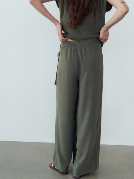 Sleeveless V Neck Top & Wrap Pant Coord Set
