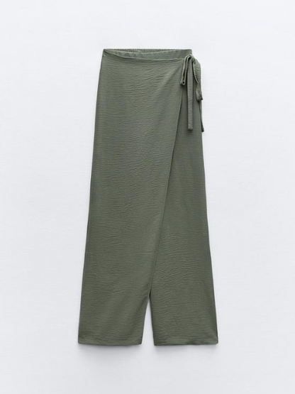 Sleeveless V Neck Top & Wrap Pant Coord Set