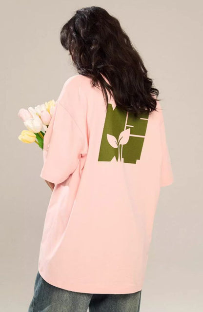 T-shirt With Growing Plant Design