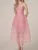 Korean Style 3d Flower Sequin Lace Strapless Dress Multi-color Mesh Long Dresses New Spring Summer A7877