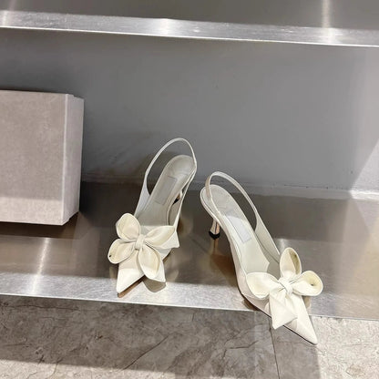 Spring Summer New High Heel Bow Pointed Toe Stiletto Sandals Shoes