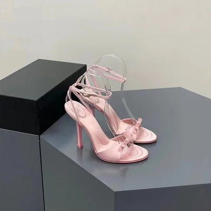 New Sandals Thin High Heels Open Toe Zipper Dancing Shoes Summer Ballroom Dance Shoes